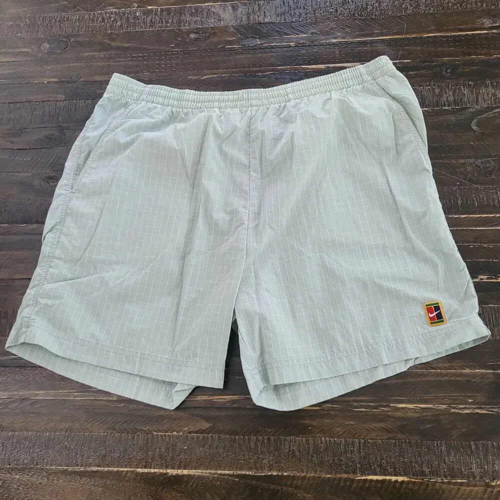 Vintage 90s Nike Challenge Court Men's Large Plaid Checkered Tennis Shorts